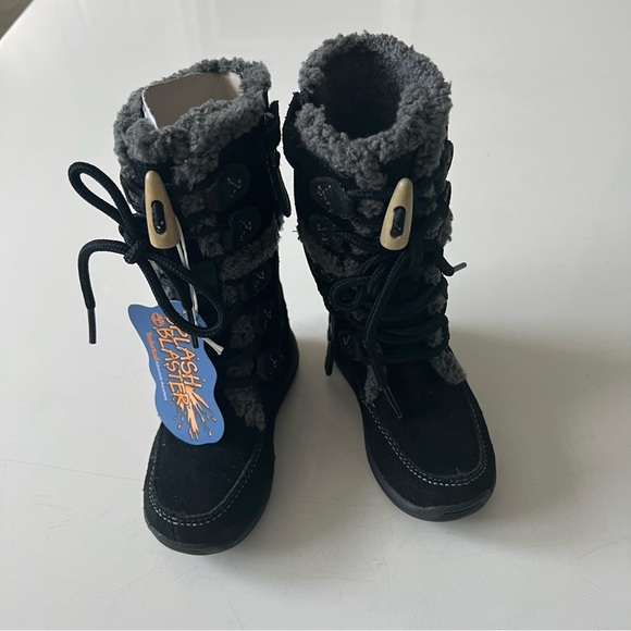 - Timberland Zesta Suede Tall Toddlers Boots Black Leather 84873 Winter Wo… - Picture 2 of 12